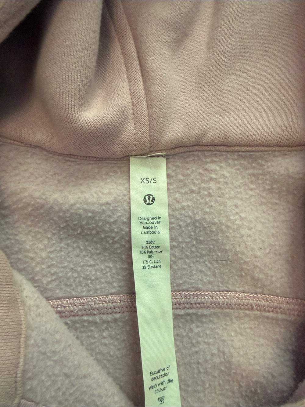 Lululemon Cropped Pink Half-Zip Hoodie - Picture 2 of 4